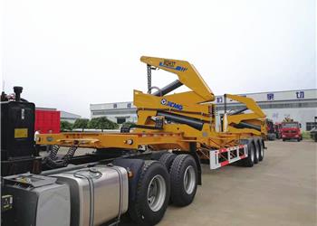 Truck mounted lifting and transportation semi-trailer